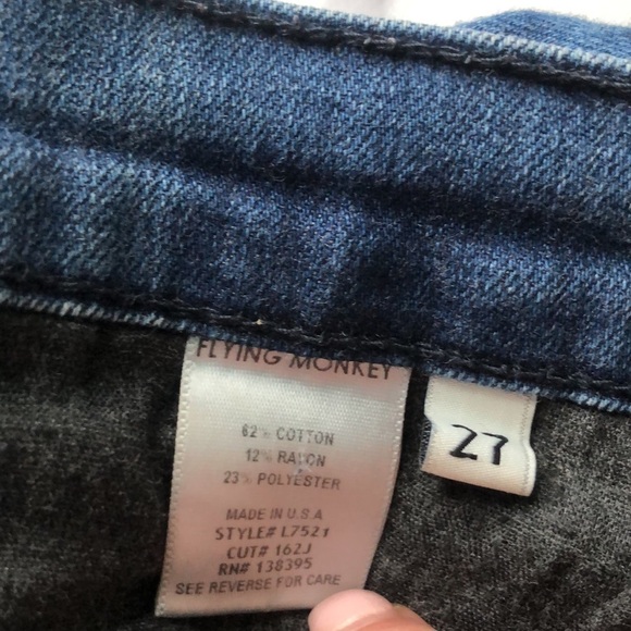 Flying Monkey Distressed Skinny Jeans Size 27 - Picture 4 of 10